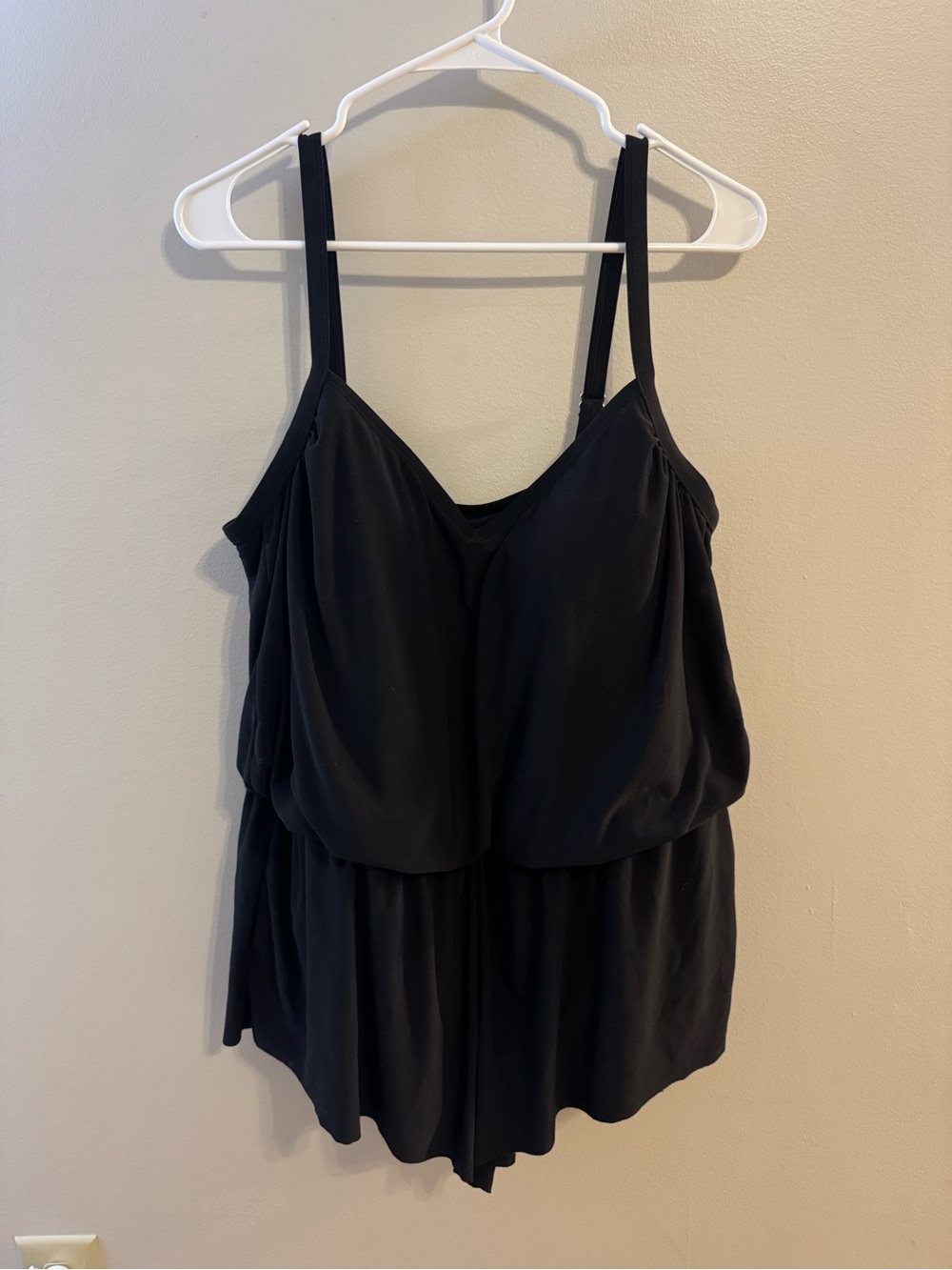 Black Women's Sleeveless Swim Romper size 14